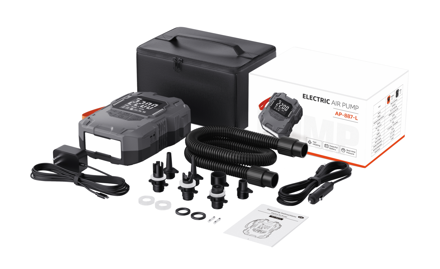 Electric Air Pump with integrated Battery