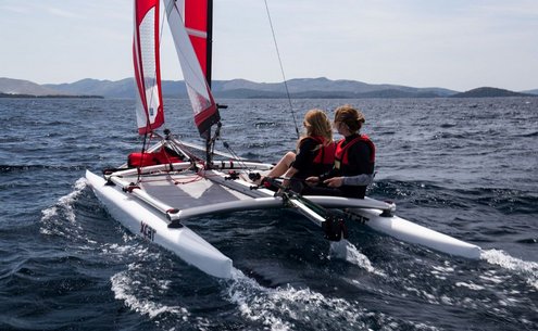 Car roof catamaran XCAT mobile sailing