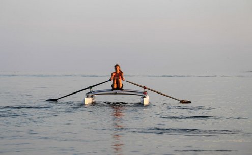 Rowing on the XCAT Multisport Katamaran