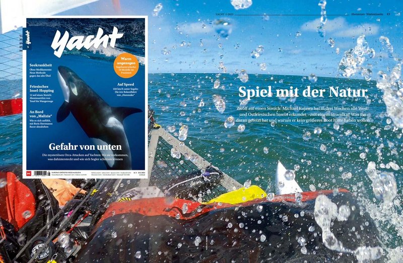 The German sailing magazine YACHT reports on an trekking adventure with the XCAT in the Wadden Sea
